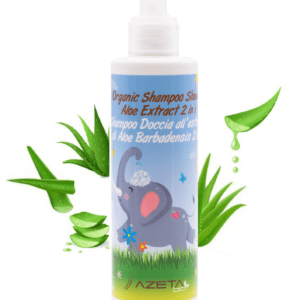 Azeta Șampon și Gel de duș Organic cu extract de Aloe Vera 2 în 1, 200 ml